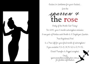 Sparrow & the Rose Panty of the Month Club